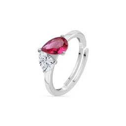 ornate jewels Women Sterling Silver Toi Et Moi Adjustable Ring image 3