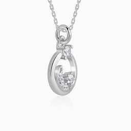 giva Women Sterling Silver Stone-Studded Pendant with Chain image 3