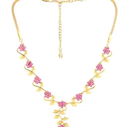 estele Gold-Plated Ruby Necklace Set image 3
