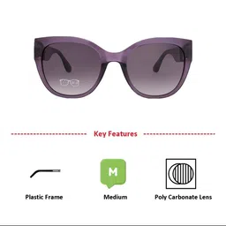 vision express Women UV-Protected Cat-Eye Sunglasses-VX SG 41520 AF image 5