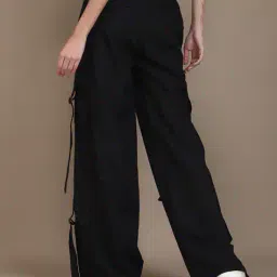Shein Full Length Drawstring Waist Cargo Style Track Pants image 3