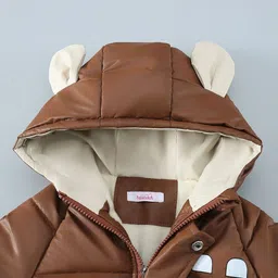 hopscotch Boys Graphic Print Puffer Jacket with Bag image 3