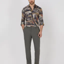 mufti Men Printed Slim Fit Cotton Shirt image 3