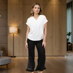 Shein Elegant Medium Length Extended Sleeve Textured Top image 3