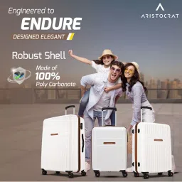 aristocrat Men Set of 3 Striped Trolly Bags with Number Lock image 4