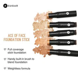 sugar Ace Of Face Foundation Stick with Inbuilt Brush - 40 Breve image 3