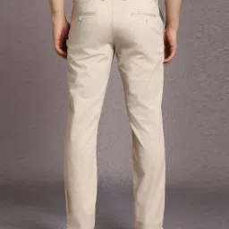louis philippe Men Slim Fit Flat-Front Trousers image 3