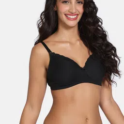 zivame Pack of 2 T-Shirt Bras with Lace Detail image 3