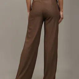 Shein Work Full Length Ribbed Loose Fit Pants With Pockets image 3