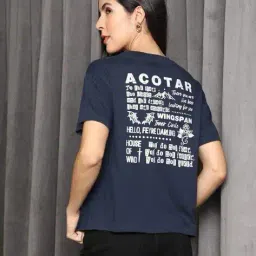 Shein Drop Shoulder Typographic Back Print Crew Tshirt image 3