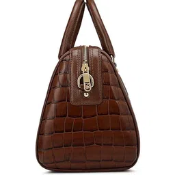 da milano Women Croc-Embossed Satchel with Detachable Sling Strap image 3