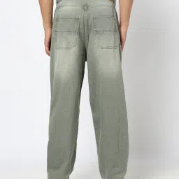 yousta Men Lightly Washed Baggy Jeans image 3