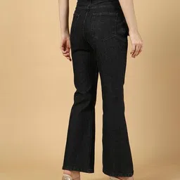 Shein Full Length High Rise Light Wash Bow Detail Bootcut Jeans image 3