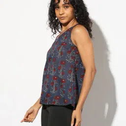 svrnaa by azorte Printed Regular Fit Cotton Top image 3