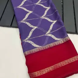 peachmode Women Geometric Printed with Contrast Border image 3