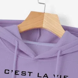 fyre rose Women Typographic Print Hoodie image 3