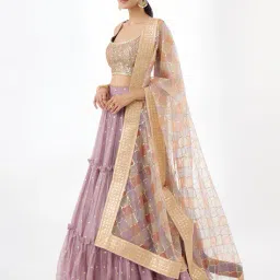 fabpixel Women Embroidered Flared Lehenga Choli Set image 3