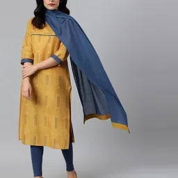 Women Dupatta with Embroidered Border image 3