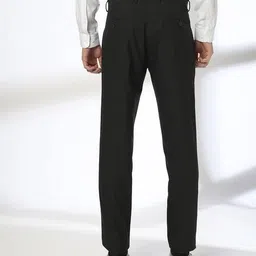 john players Men Flat-Front Slim Fit Trousers image 3
