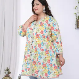 swasti Women Floral Print A-Line Tunic image 3