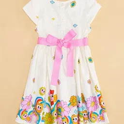 pantaloons junior Girls Floral Print Fit & Flared Dress image 3