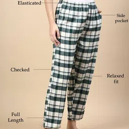 kryptic Women Pack of 2 Checked Straight Fit Pyjamas image 3