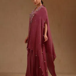 soch Women Embroidered Kurta Set with Cape image 3