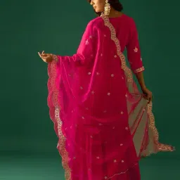 varanga Zari Work Straight Kurta Set image 3
