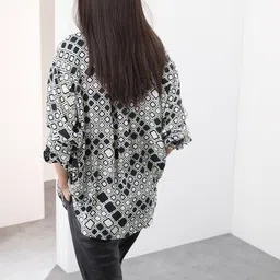 marks & spencer Women Geometric Print Regular Fit Shirt image 3