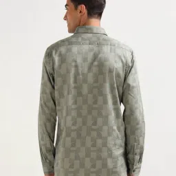 arrow Men Geometric Print Slim Fit Cotton Shirt image 3