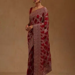 soch Women Georgette Embroidered Saree image 3