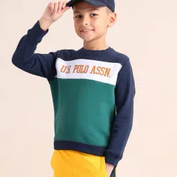 u.s. polo assn. Boys Brand Print Regular Fit Sweatshirt image 3