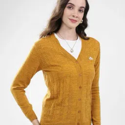 monte carlo Women Button-Down Cardigan with Ribbed Hem image 3
