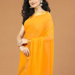 mbz.in by meena bazaar Women Zari Woven Saree with Blouse Piece image 3