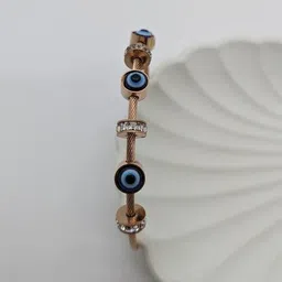 skysixty Women Rose Gold-Plated Evil-Eye Bracelet image 3