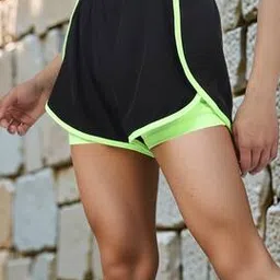 Shein Mini Length Hot Pants With Contrast Piping-picture-50