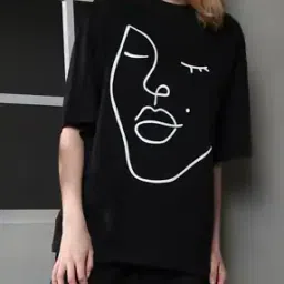 Shein Drop-Shoulder Graphic Front Print Oversized Fit Tshirt-picture-35