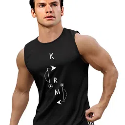 ausk Pack of 2 Typographic Print Round-Neck Vests image 4