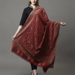 indie picks Kani Paisley Woven Shawl with Frayed Hem image 4