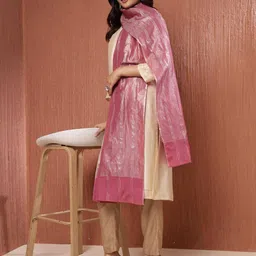 fabindia Women Woven Stole with Contrast Border image 4