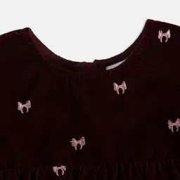 miniklub Embroidered Tiered Dress with Hairband image 5