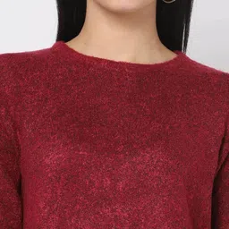 dnmx Round-Neck Pullover with Curved Hem image 4