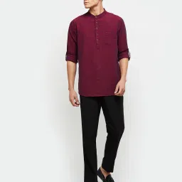 max Short Kurta with Patch Pocket image 4