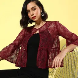 style quotient Lace Shrug with Raglan Sleeves image 4