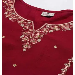 shewill Embroidered Straight Kurta Set with Dupatta image 4