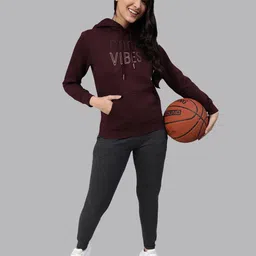 lyra Typographic Print Hoodie with Kangaroo Pockets image 4