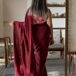 suta Saree with Tassels Accent image 4