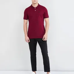max Men Slim Fit Polo T-Shirt with Contrast Tipping image 4
