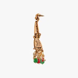 matchitt Women Gold-Plated Kundan-Studded Dangler Earrings image 4