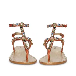 saint g Women Embellished T-Strap Sandals image 4